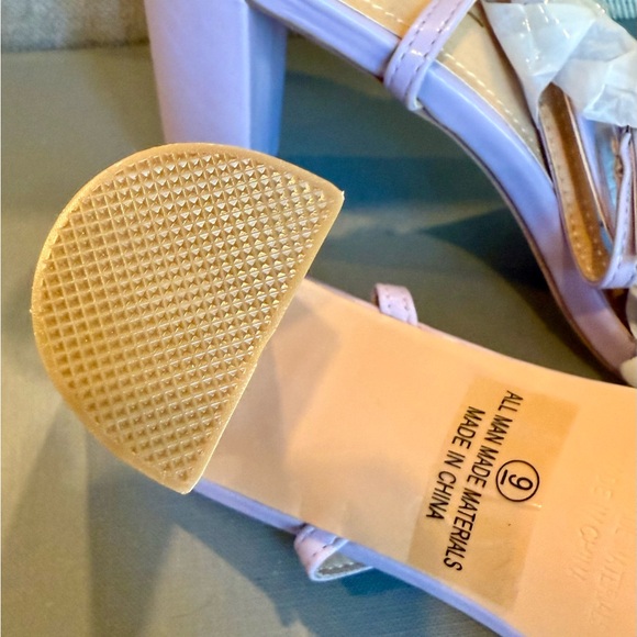 Lulus Lavender Floral Block Heel Sandals Size P NWT Flower Heels Wedding Guest - Picture 5 of 8